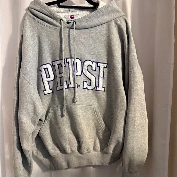Vintage Pepsi Logo Hoodie Sweatshirt Gray XL 90s Made in El Salvador - Picture 3 of 10